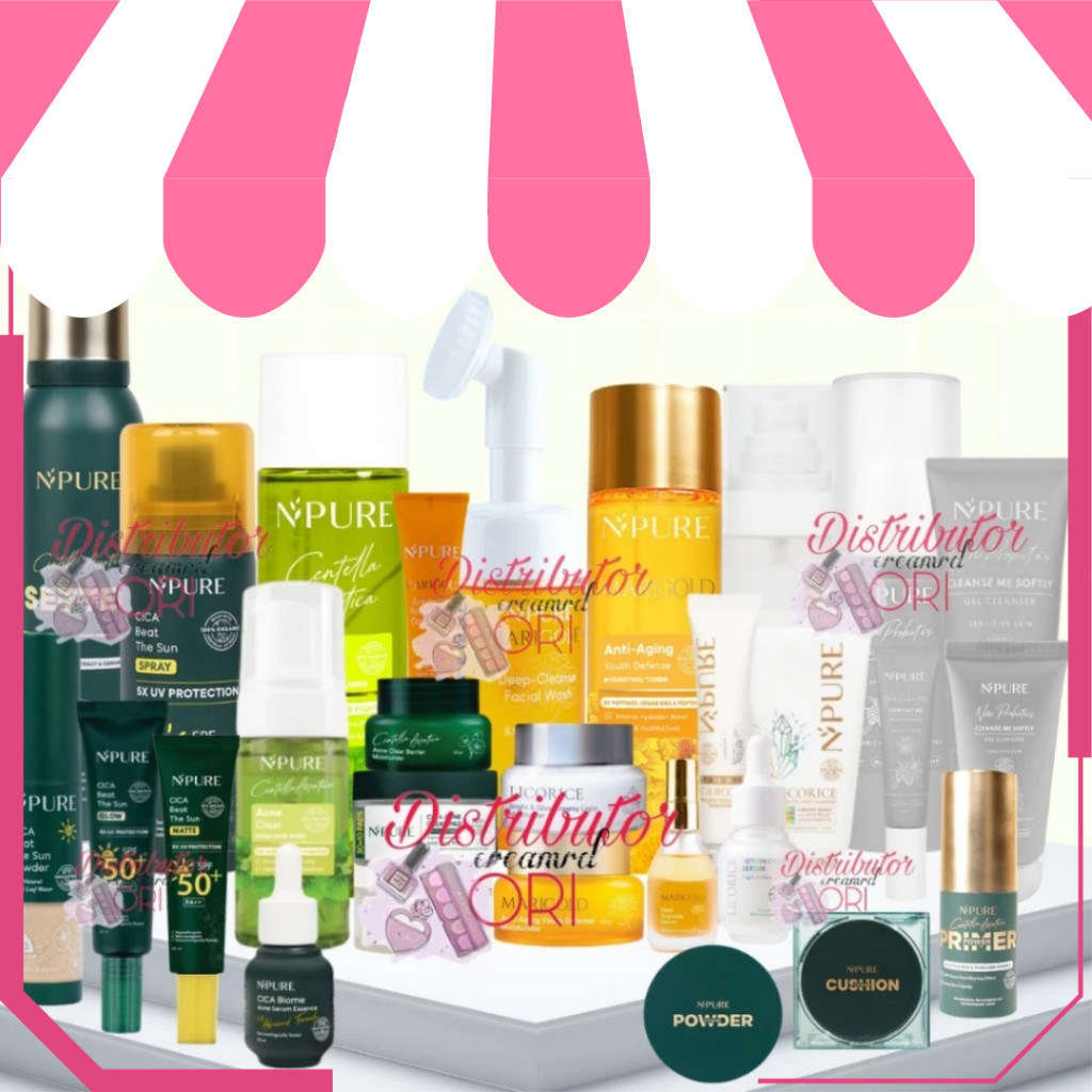 PAKET CICA NPURE / N'PURE serum / facial wash toner day night essence masker | NPURE ORIGINAL SERIES