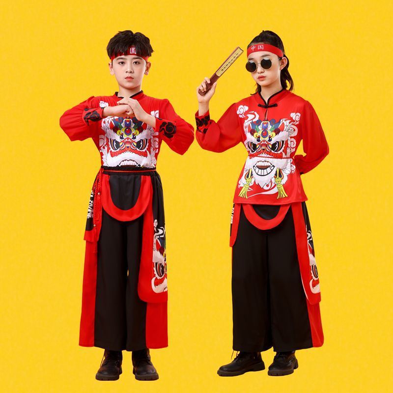 National Trend Performance Costume Drumming Costume Chinese Style Street Dance Sports Performance Co