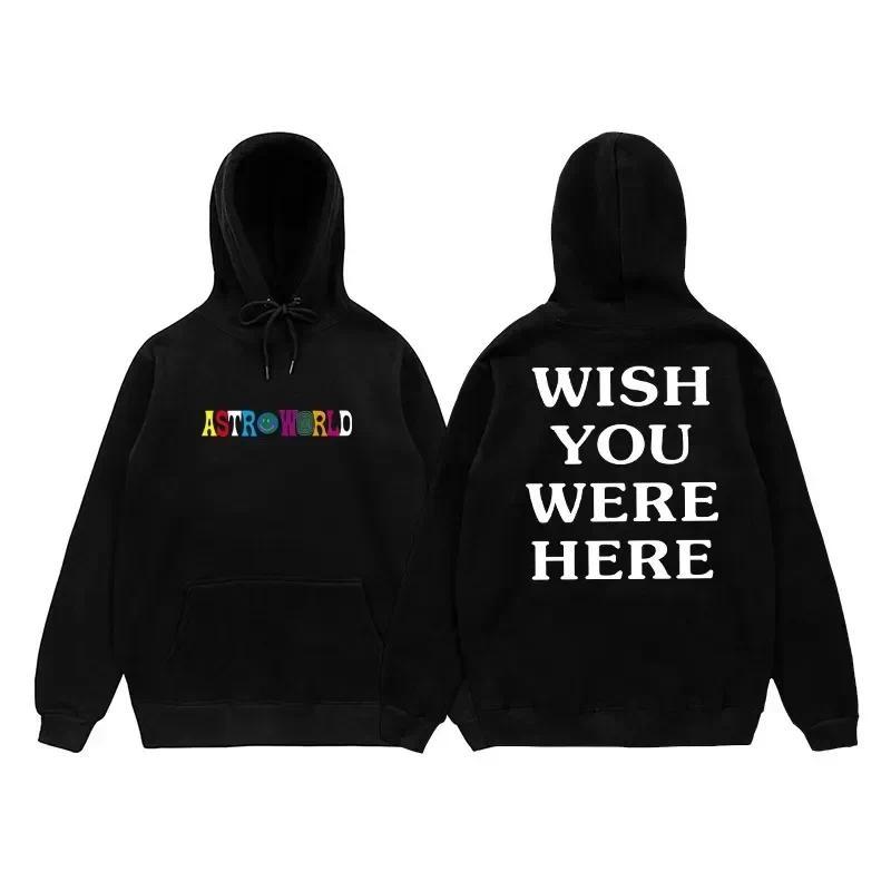 Hoodie ASTROWORLD Hoody Cactus Jack WISH YOU WERE HERE Letter Print