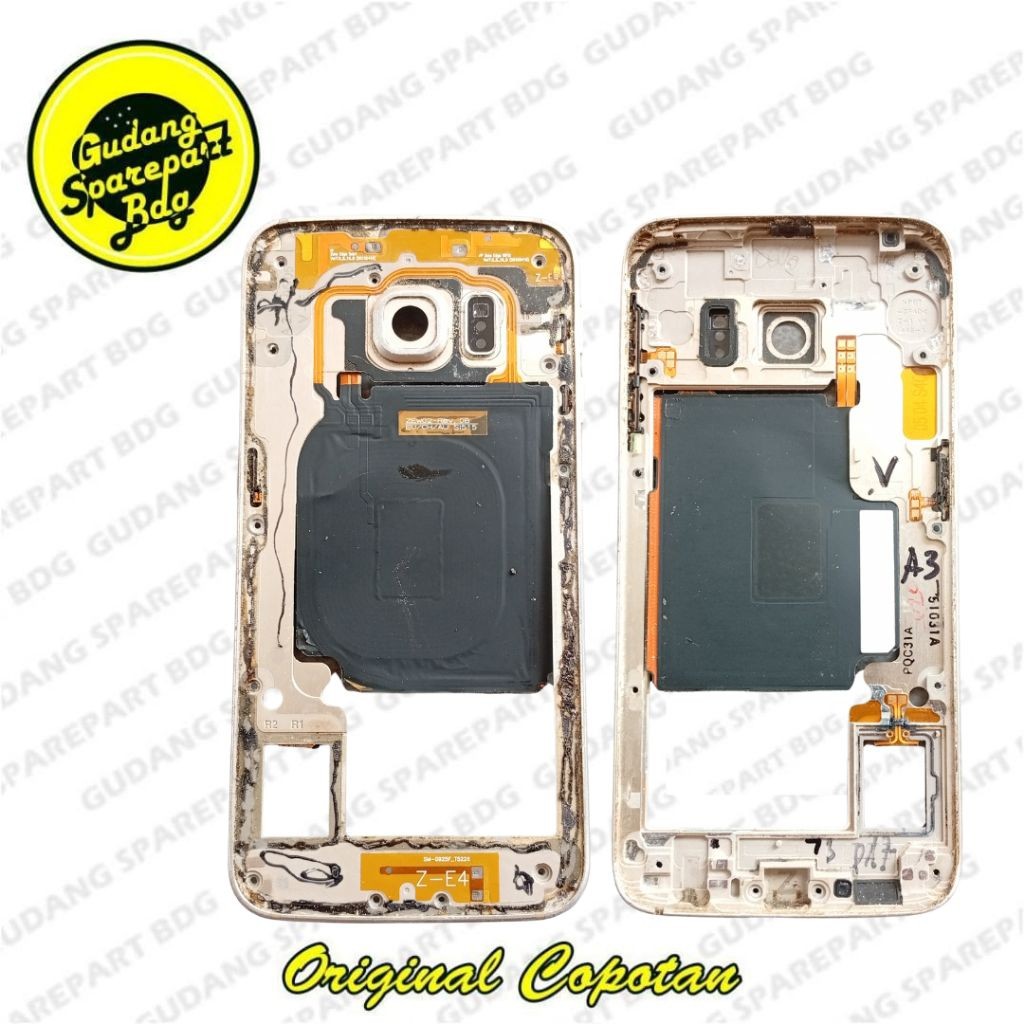 Frame Tatakan LCD Samsung S6 Edge Second Copotan