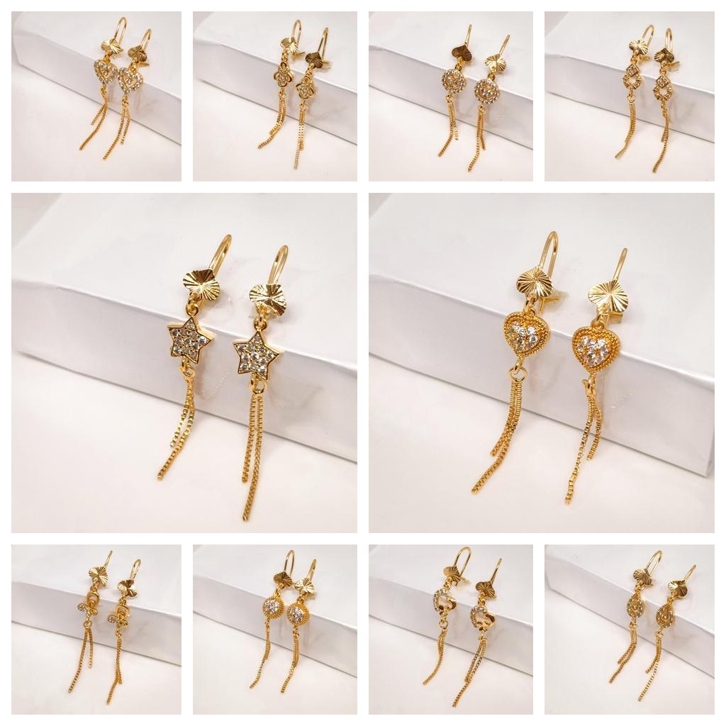 Anting Xuping Titanium dewasa jurai labu panjang perhiasan lapis   zircon