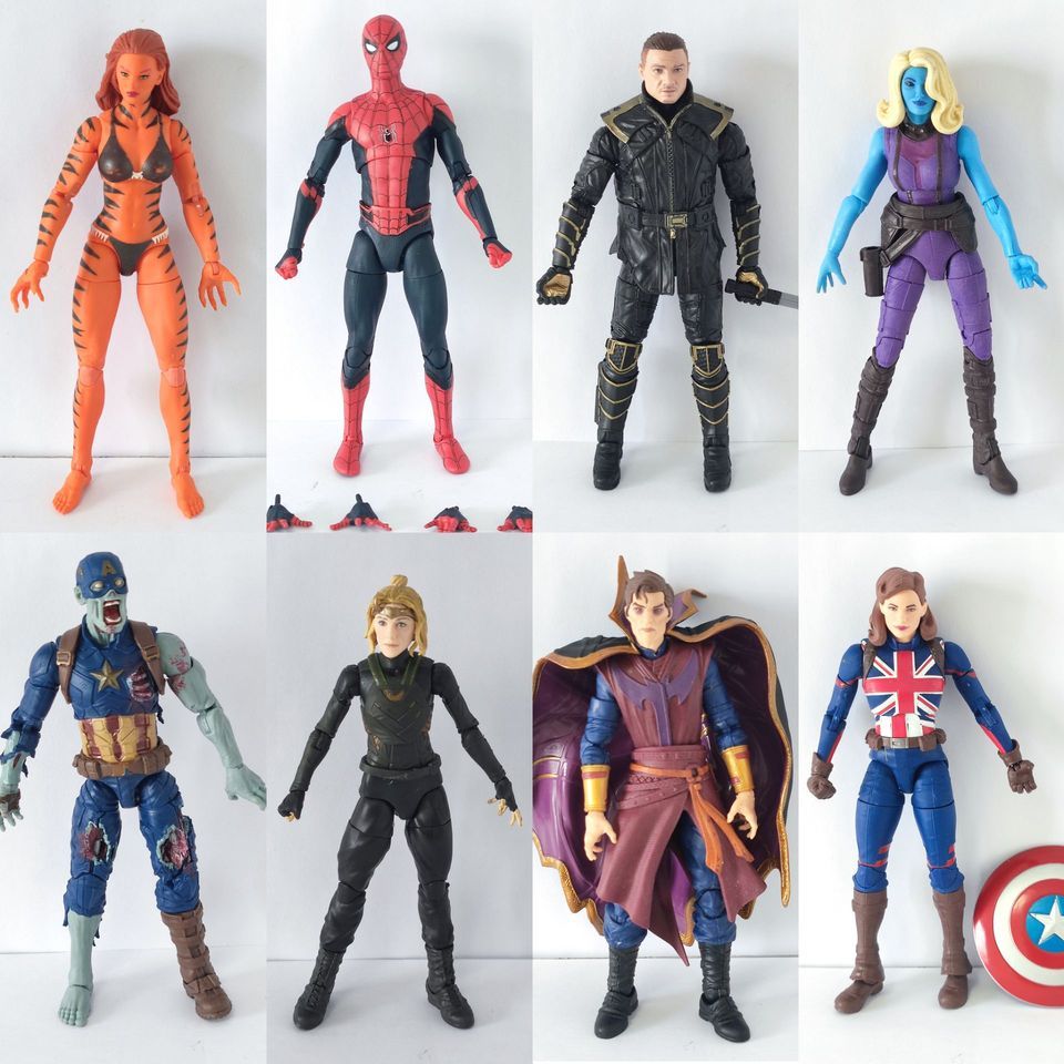 Marvel Legends What if Doctor Strange Zombie Captain America Nebula Carter Sylvie Ronin Spiderman 6"