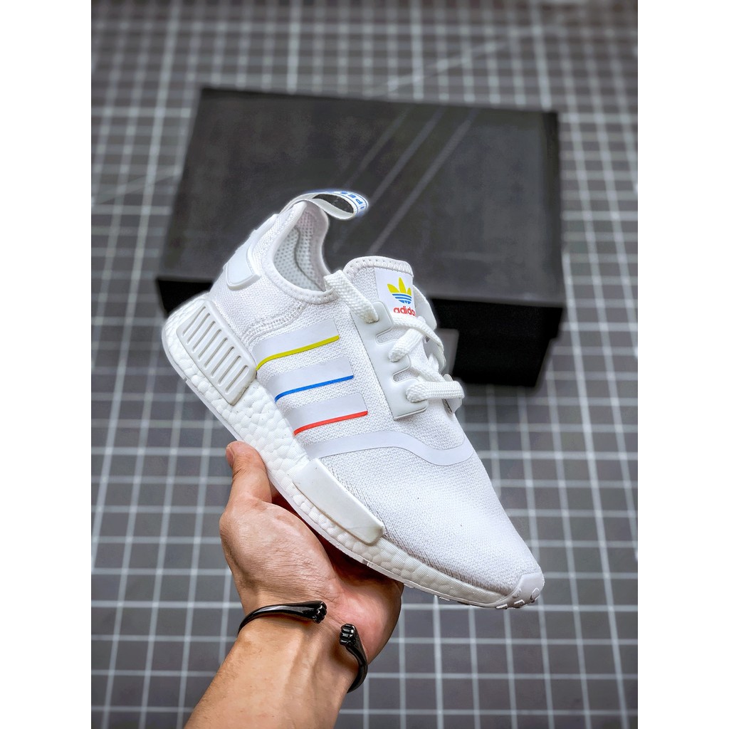 Adidas NMD R1 Original Merah Biru Kuning Sepatu Valentine
