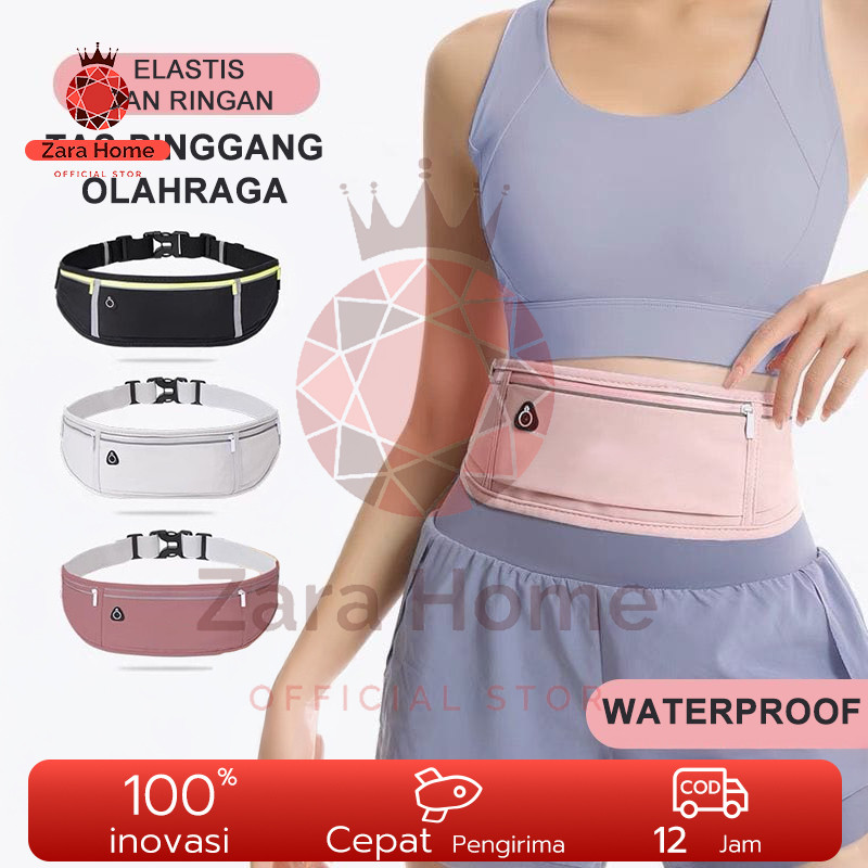 Zara Tas pinggang olahraga /Tas pinggang anti air /tas pinggang lari / Tas pinggang kebugaran pria d