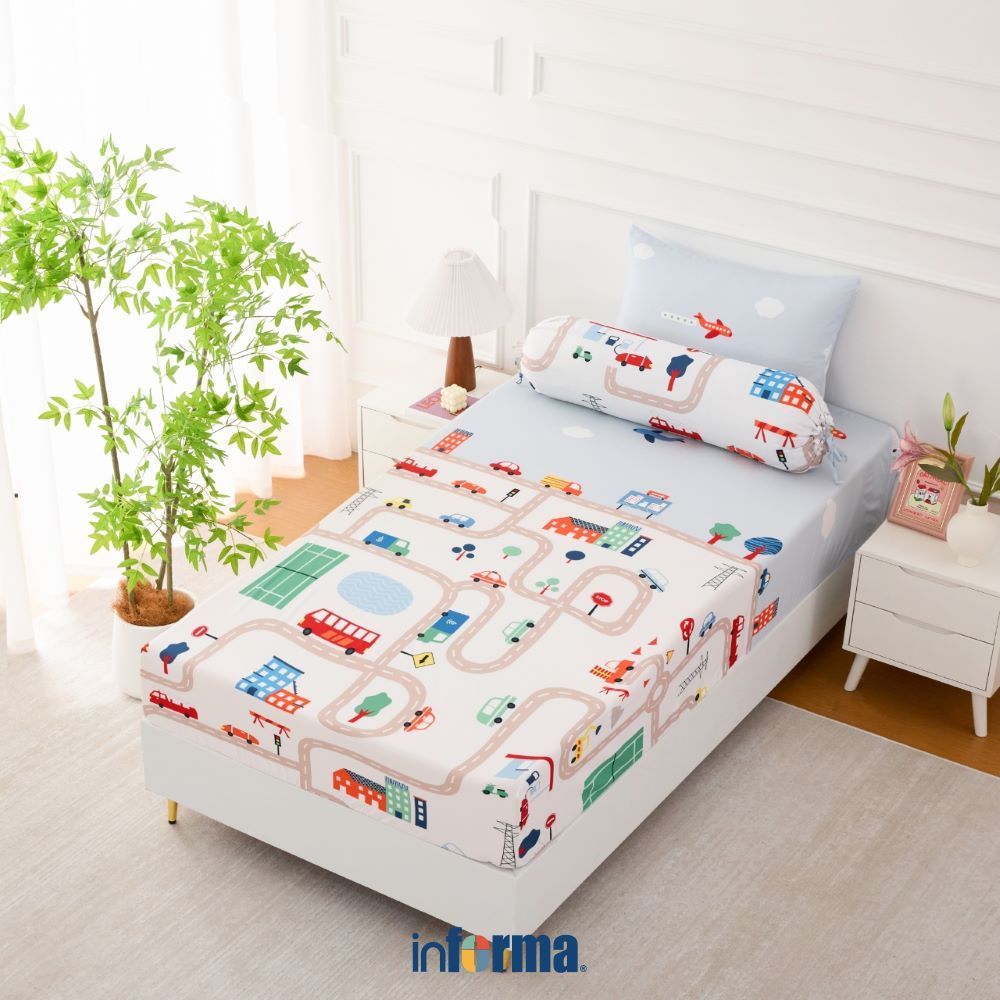 Informa Set Seprai Microfiber Roady King Queen Single 200X200 180X200 160X200 120X200 Sprei Seprei S
