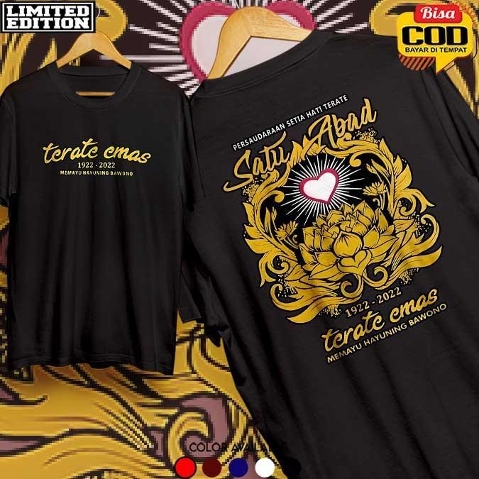 KAOS PSHT SATU ABAD TERATE EMAS-KAOS SH TERATE