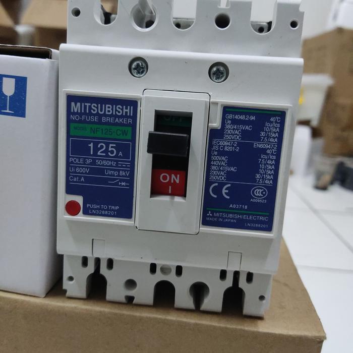 MCCB NFB breaker Mitsubishi NF-125CW NF125CW NF125-CW 125A