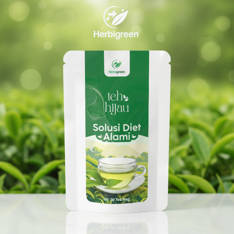 HERBIGREEN Teh Hijau Green Tea Diet Pelangsing Slimming Tea Peluntur Lemak 20 Tea Bag Teh Diet Pelan