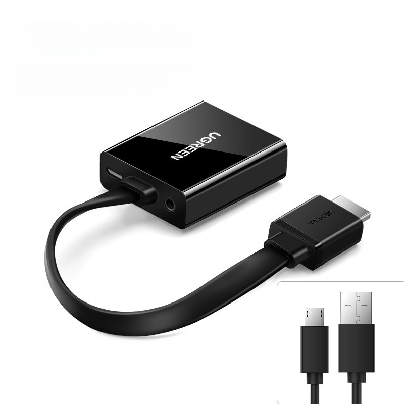 Ugreen Adapter HDMI do VGA dla PS4 męski na żeński konwerter 1080P VGA do Adapter HDMI z ponad 3.5 J