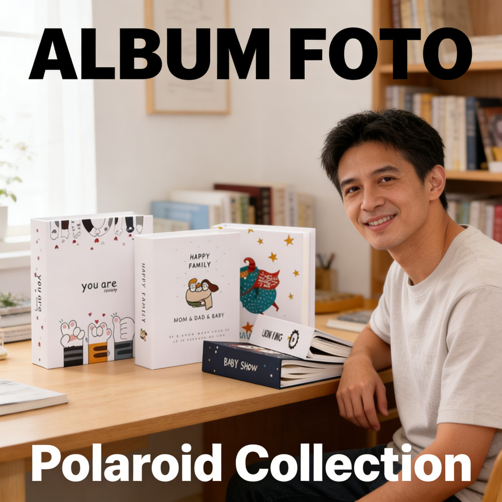 Album Buku FOTO 200 PCS BESAR Murah Laminating FOTO Polaroid 3 inci ALBUM FOTO ISI