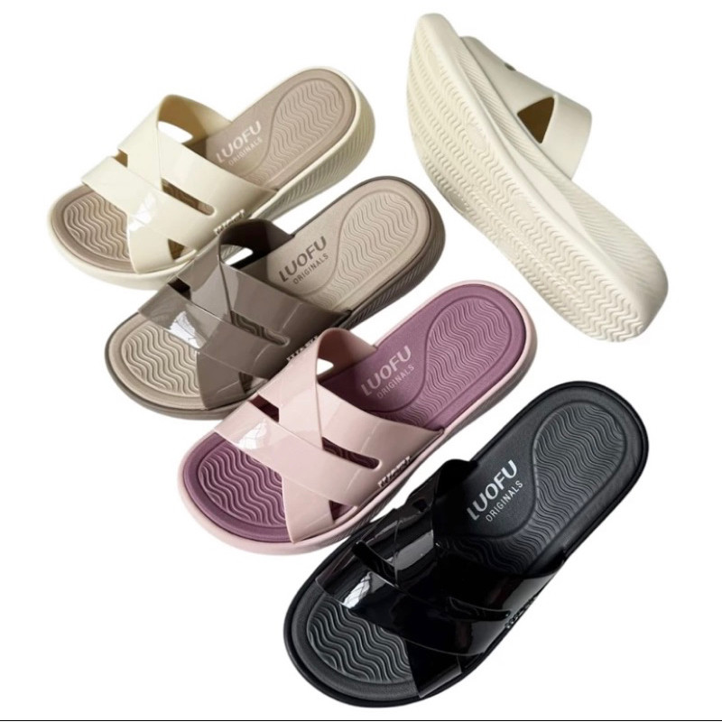LUOFU ORIGINAL Sandal slop wanita import Sandal luofu wanita murah size 36-40 Luofu Import