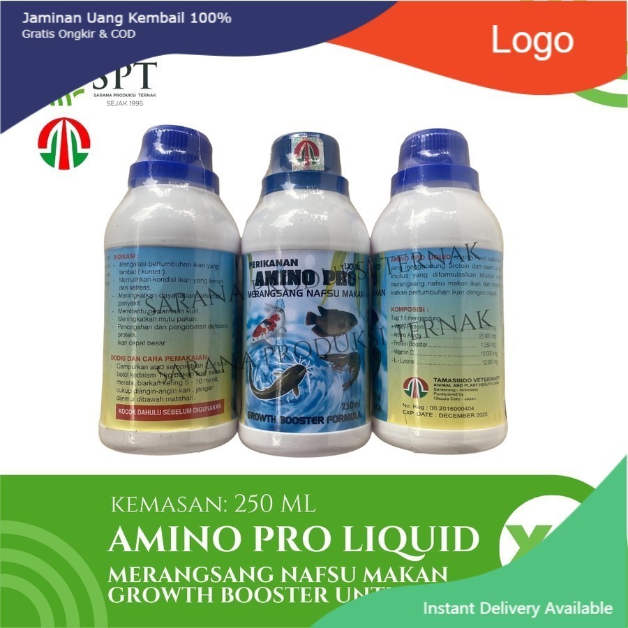 AMINO PRO LIQUID 1 liter 1000 ml 250 ml 500 ml PERIKANAN IKAN NAFSU MAKAN ASAM AMINO VITAMIN IKAN KO