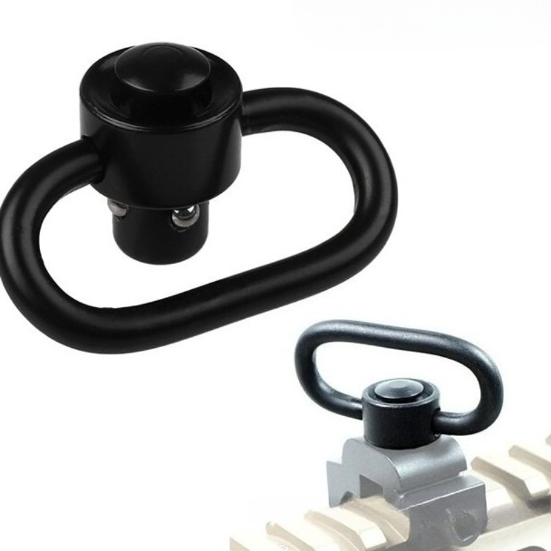 1 buah gesper tali bahu taktis QD, cincin kupu-kupu logam, gesper tali bahu yang dapat dilepas denga