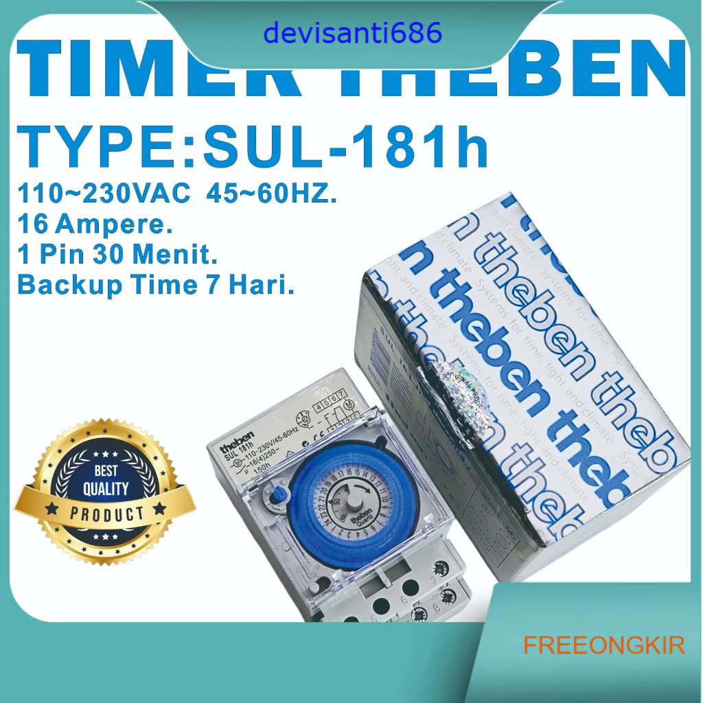 Timer Analog Theben SUL-181H 16A 24 Jam
