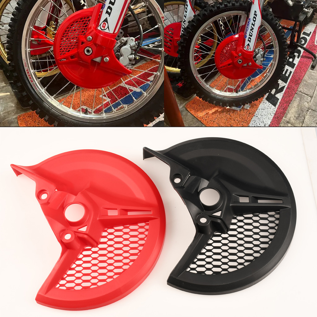 Motocross Front Brake Disc Cover Rotor Guards Rear Calipers Plastic Protection For Honda CRF250R CRF