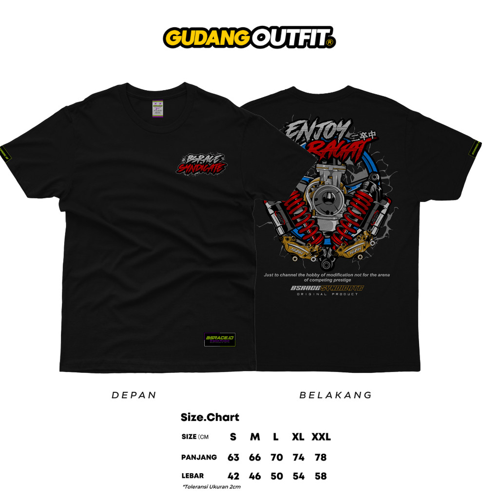 kaos Racing Herex Cb Gl Mp Tiger Gl 100 Enjoy Ragat - Baju Distro Ragat Herex Baju Balap 4tak Herex 