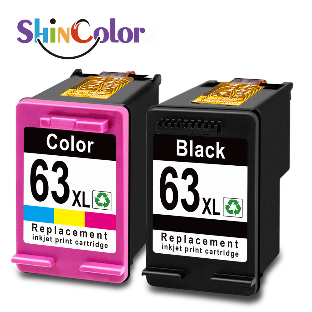 ShinColor 63xl ink cartridge cartoue hp 63xl for hp printer hp2130 1110 Deskjet 1111 1112 2131 2132 