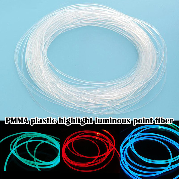 Optic Fiber Lights Luminous Long 1m Pmma Side Glow Optic Fiber Cable 1.5mm/2mm/3mm ameter For Car Le
