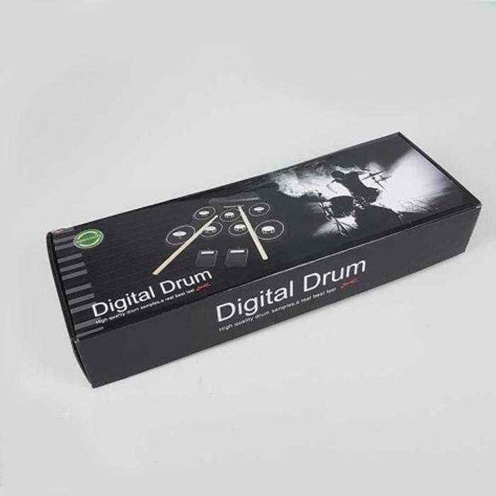 Drum Eletrik Electronic Digital Drum Kit 7 Pads Folding USB Power