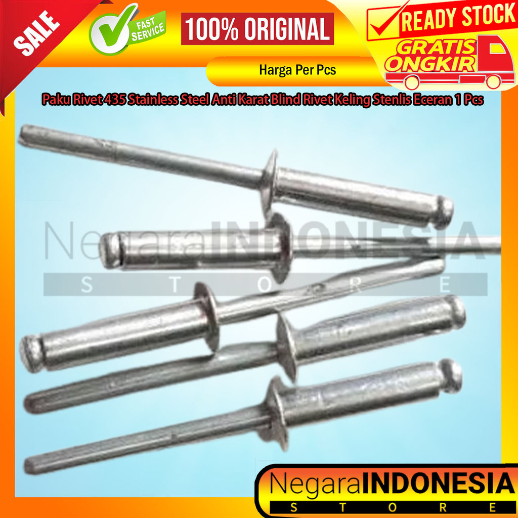 1 Pcs Paku Keling Stainless 435 Asli Stenlis Anti Korosi Blind Rivet 1 Pcs Sambungan Pipa Stainless 