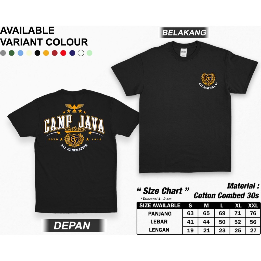 t-shirt Kaos stm cham java terbaru / kaos stm cham java 67 All Base / Camp Java All Generation