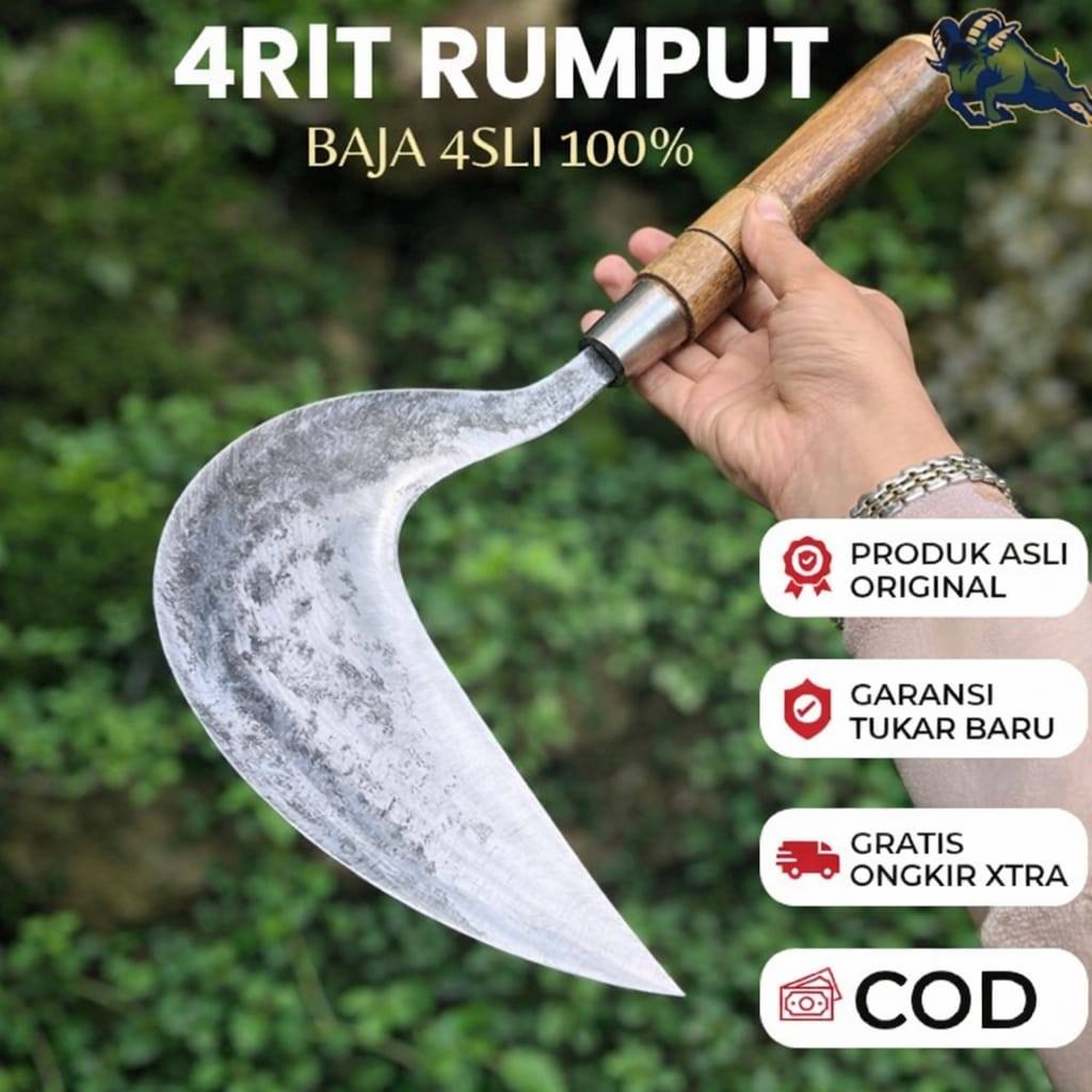 Arit Rumput Baja Asli Super Tajam Premium