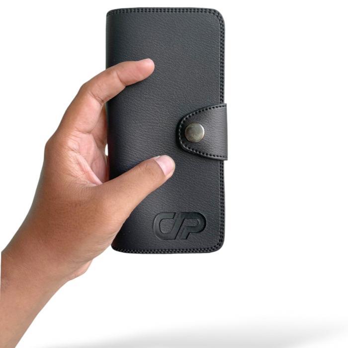 Dompet Panjang kancing Pria Wanita Kulit Sintetis premium Classic project Original - Hitam