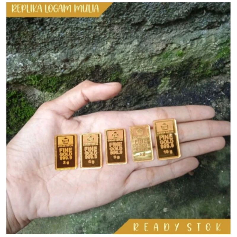 Replika Logam Mulia Akrilik Mirror Gold 1-25 Gram