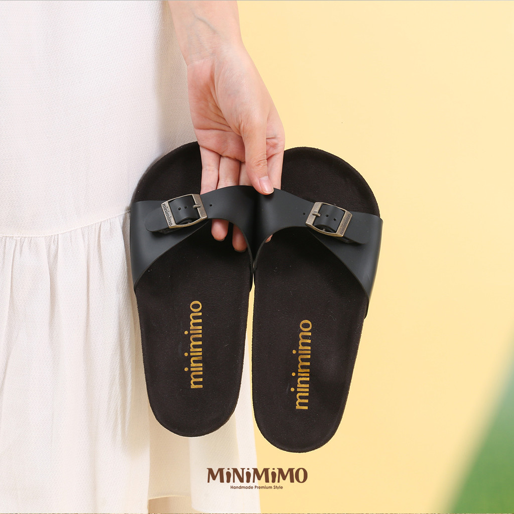 Uncle Jack Sandal Flat Wanita - MF 001 Full Black