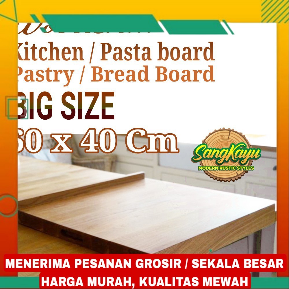 Alas Adonan || Pastry board talenan kue alas adonan 60x40cm kayu talenan adonan pasta board || Alas 