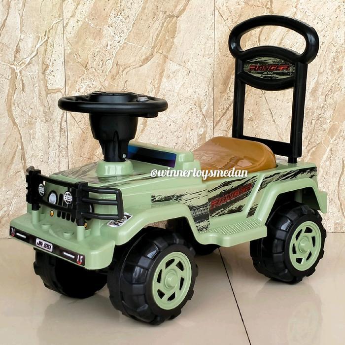 Mainan Mobil Duduk JR 551 / Mobil Tunggang Ride On Toys Plastik - ARMY HIJAU