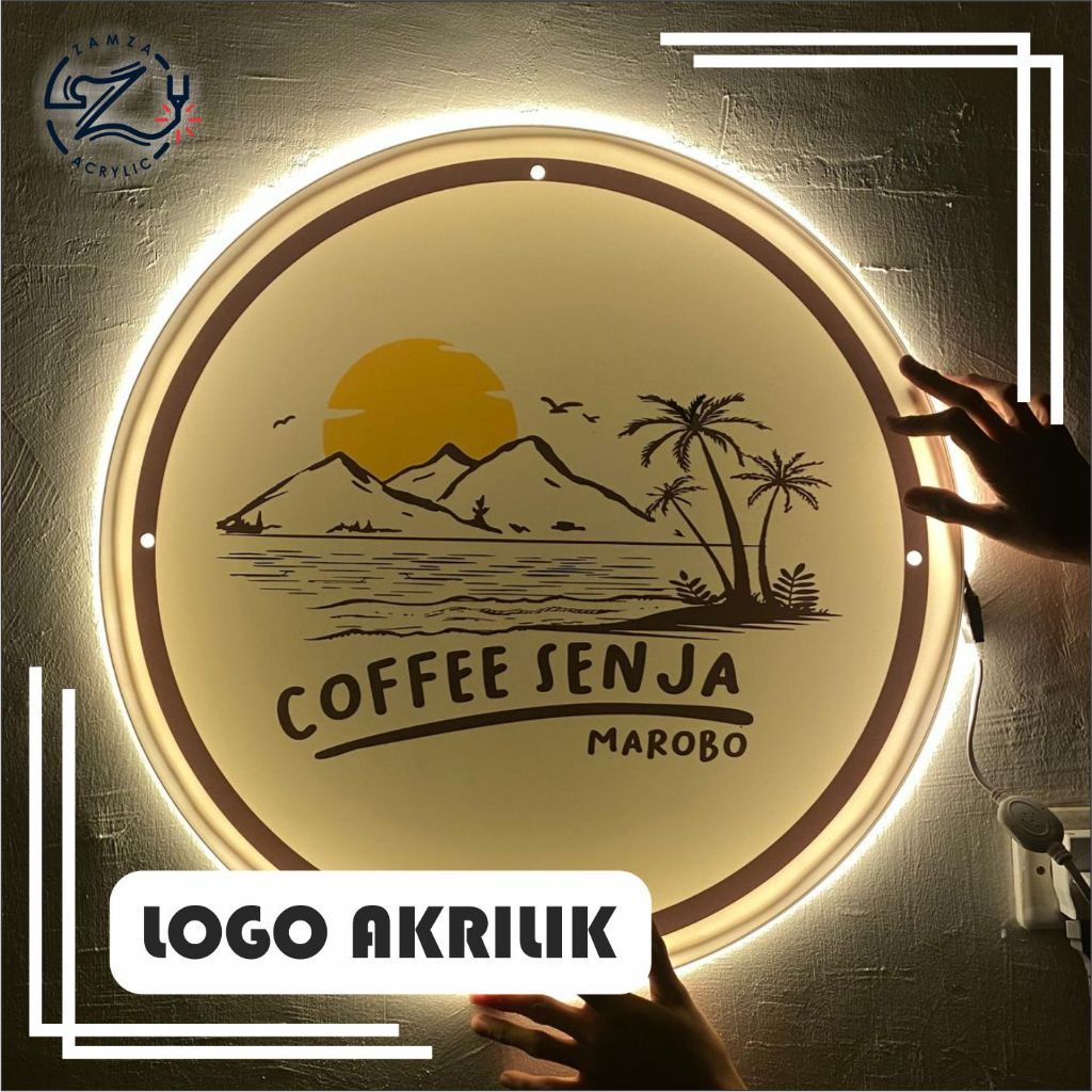 PAPAN LOGO AKRILIK + LED / PAPAN AKRILIK LOGO / PLANG AKRILIK LOGO