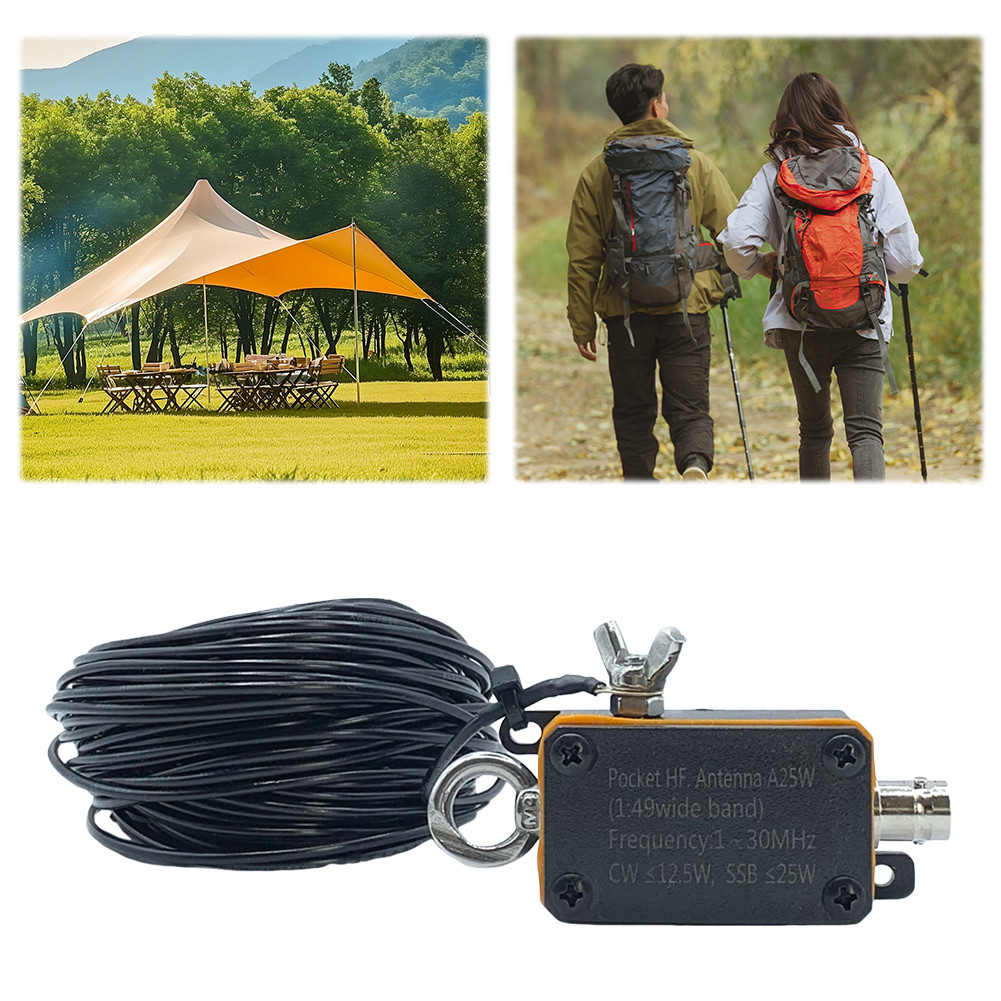 Pocket HF Antenna 130MHz Wideband Endfed Halfwave Antenna HF Shortwave Antenna CW SSB End Fed Half A