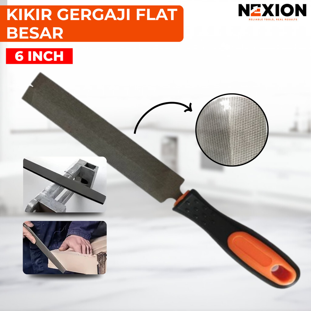 Kikir Gergaji T12 Material Baja Kikir Besi Flat 6 Inch Kikir Chainsaw  Kikir Gepeng Alat Asah Gergaj