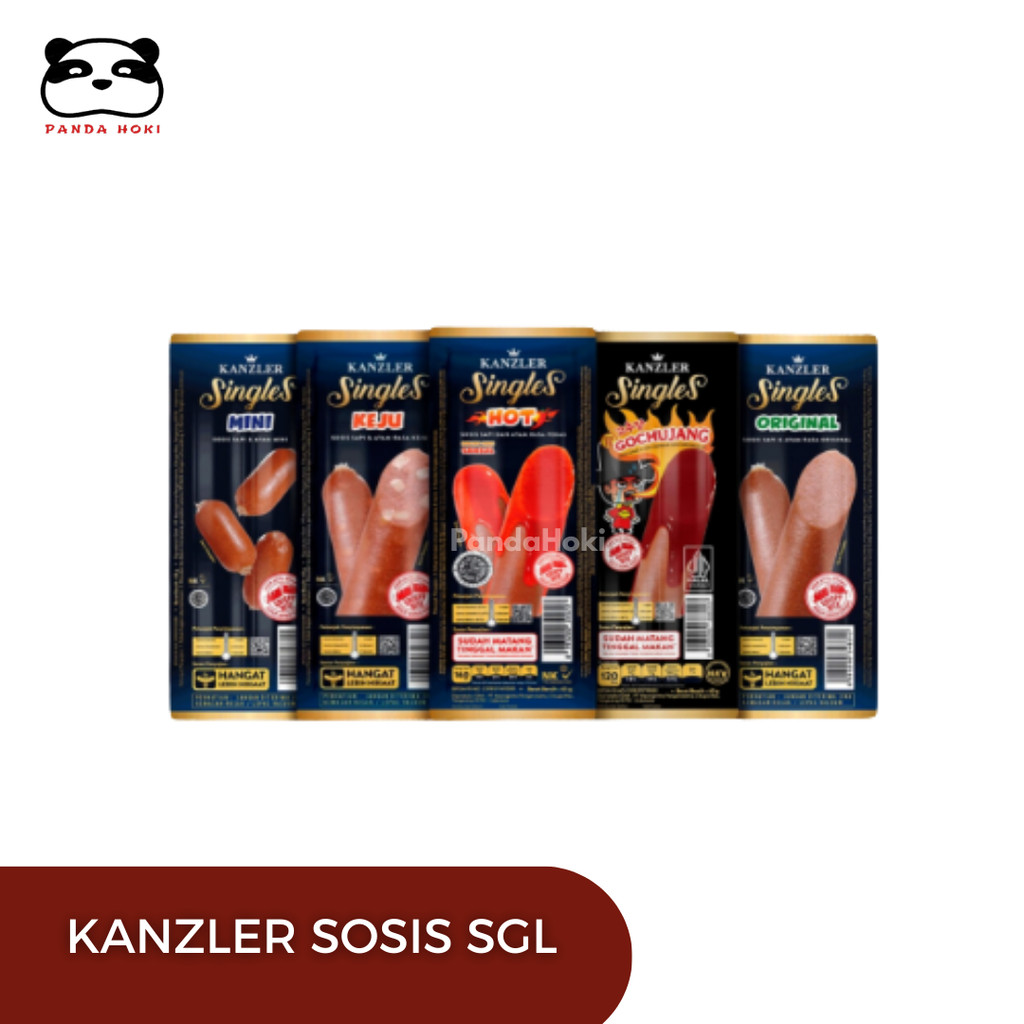 Kanzler Sosis Bakso Singles Original / Keju / Hot / Gochujang Mini 65gr Sosis Bakso Kanzler Singles