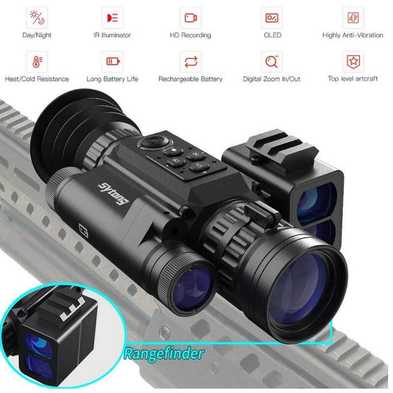 Sytong HT60LRF Infrared Night Vision Device Telescope Sight Hunting for Rifle With Rangefinder Caza 