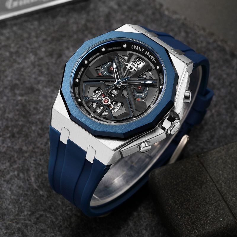 BUY 1 GET 1..JAM TANGAN PRIA EVANS JAYDEN ORIGINAL 9545 rubber