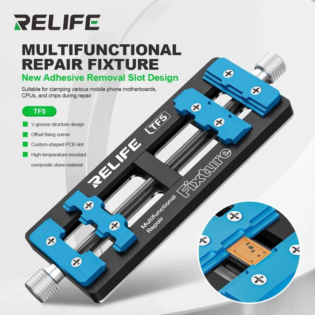 RELIFE TF5 Motherboard Repair Fixture Jig High Temp Resistant For Phone PCB CPU Chip Holder with Adh