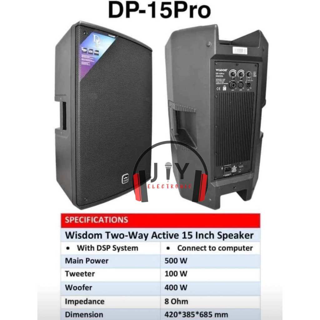 Speaker Aktif Active 15 inch Wisdom DP-15 Pro DP 15 Pro DP15Pro (1set)