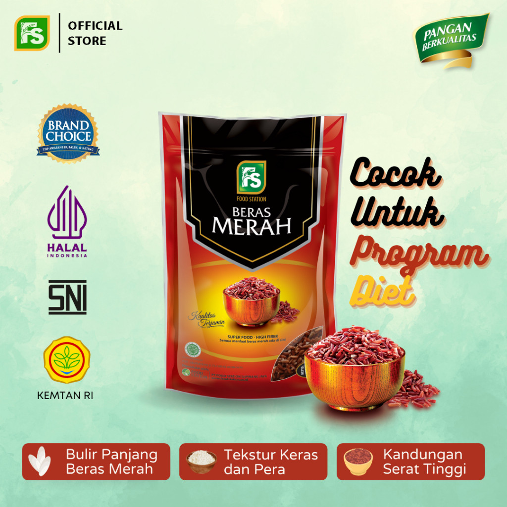 Food Station - Beras Merah 1 Kg
