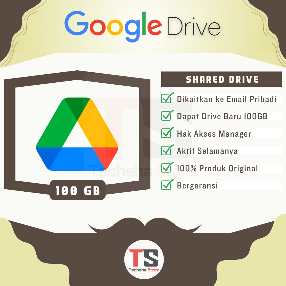 [SHARED DRIVE] Google Drive Email Pribadi Gmail 100 GB Storage Lifetime