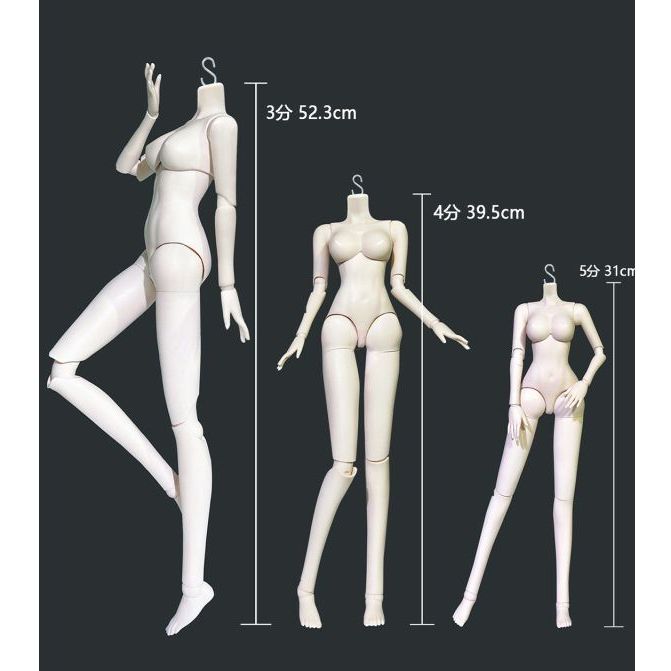 BJD body BJD body female  body S hock female body Plastic Jointed Body  female body for 1/4 dolls 39