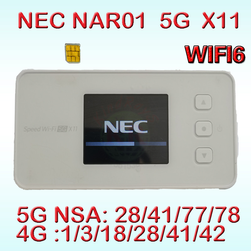 unlocked NEC NAR01 Speed WiFi 5G X11 Portable WiFi6 5G Router mifi 4g lte with sim card slot band 28