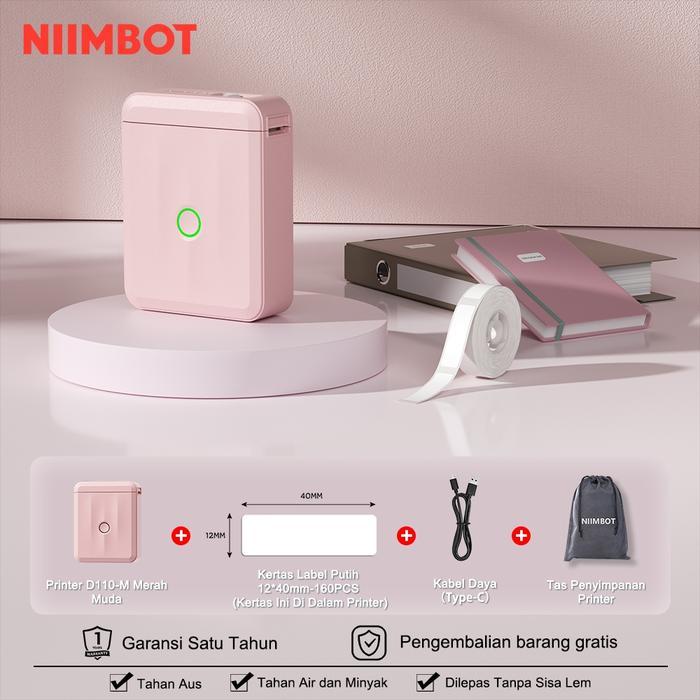 NIIMBOT D110 Perekat Label Termal Portabel Nirkabel Bluetooth Printer Stiker(tidak kompatibel dengan