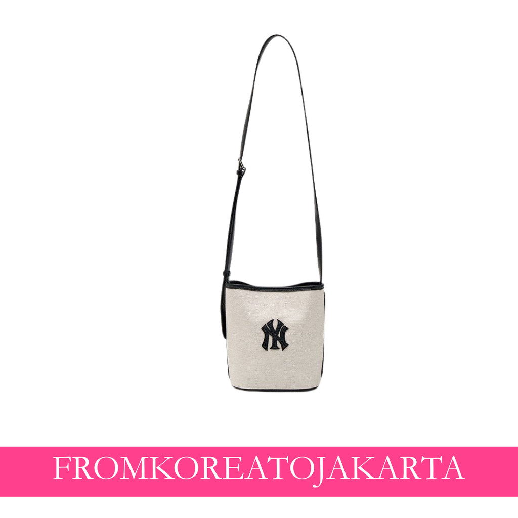 eM LB Basic Canvas Mini Bucket Bag - NY Ivory