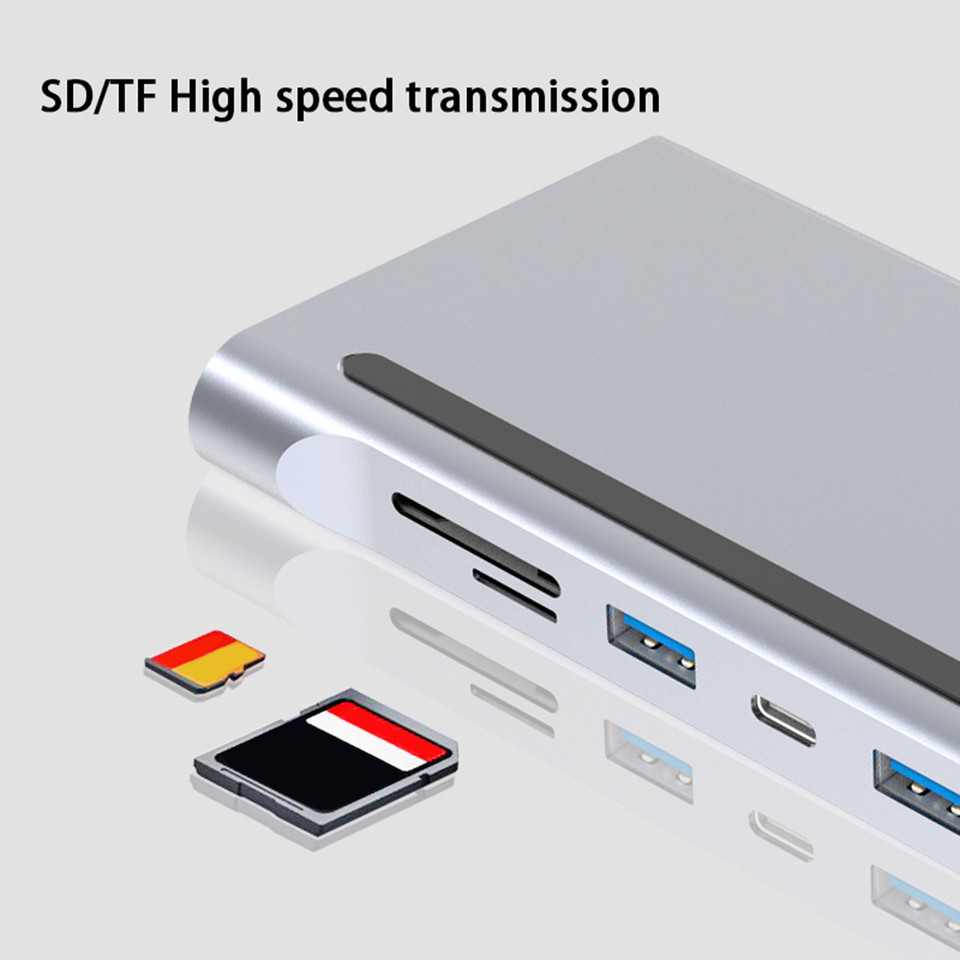 12 IN 1 Type-C Adapter HUB Multi Splitter Adapter PC Computer Accessories for Samsung Galaxy Note 10