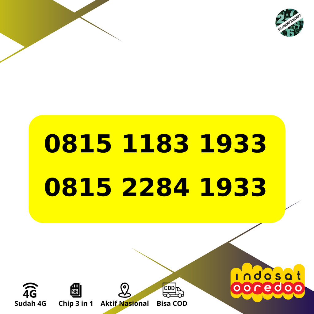 INDOSAT 1933 - NOMOR CANTIK INDOSAT SERI TAHUN PERSIB 1933 BONUS KUOTA 3GB 30 HARI
