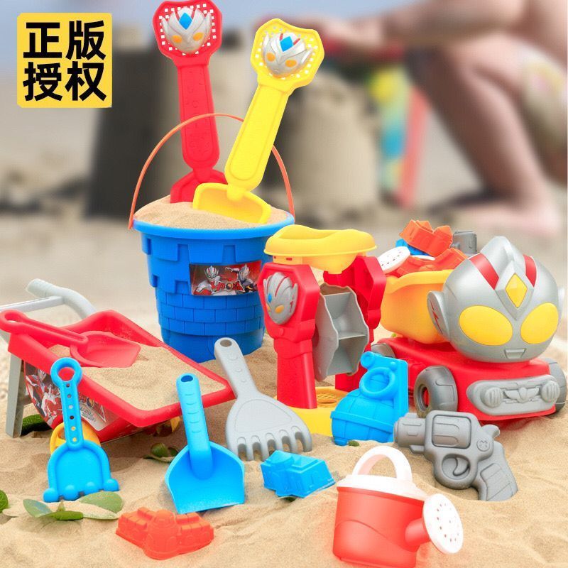 901 Set Mainan Cetakan Alat Pasir Anal Model PORORO ULTRAMAN Mainan Pasir