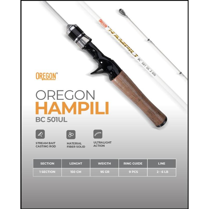 Joran Bait Casting Oregon Hampili 501 - 2-6lb