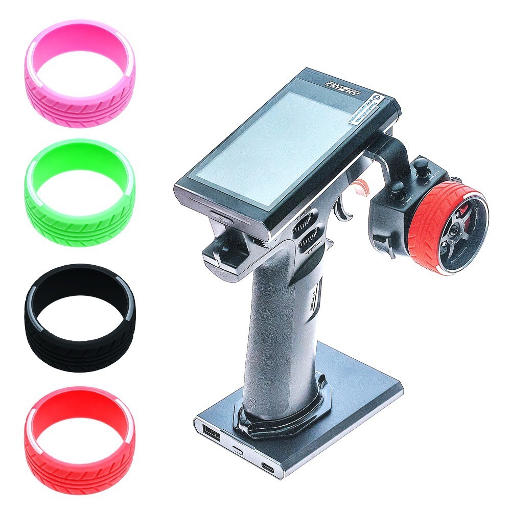 Silicone Steering Wheel Cover for RC Transmitter - Universal Grip for Futaba NB4, 7PX, Traxxas TQi, 